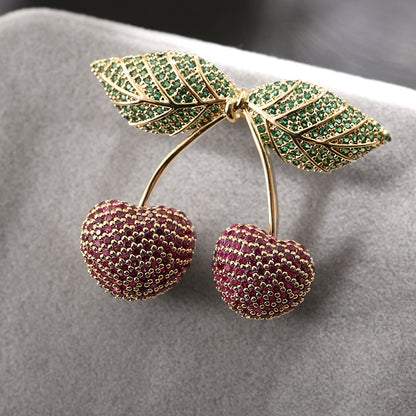 Women's Fruit Pin Cherries Temperament Brooch