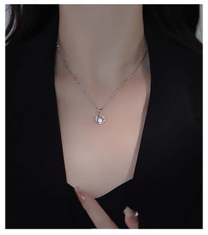 999 Sterling Silver Mobius Necklace For Women