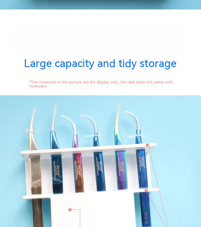 6-hole Eyelash Tweezers Display Stand Acrylic Eyelash Tweezers Rack Organizing Rack Grafting Eyelash Tweezers Storage Rack