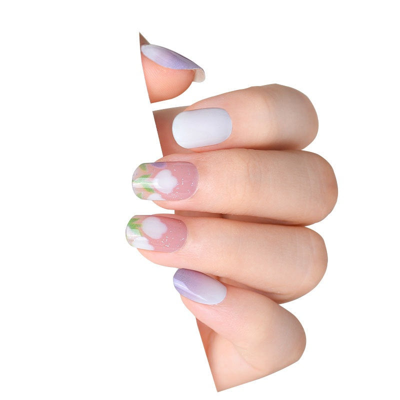 Nail Beauty UV Gel Nail Stickers Semi-baked Nail Sticker