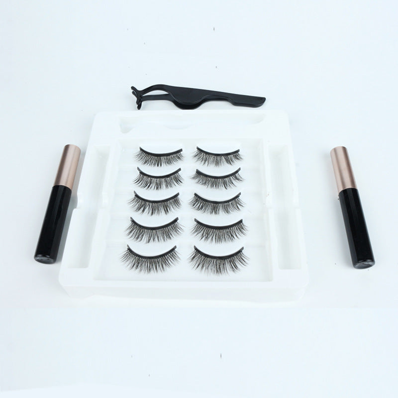 Imitation mink hair magnetic suction false eyelashes