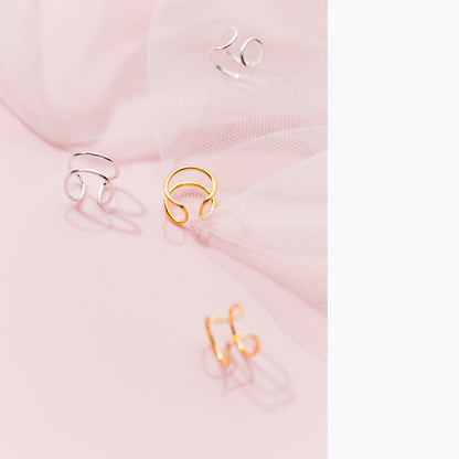 Double-layer line ear clip without pierced earrings