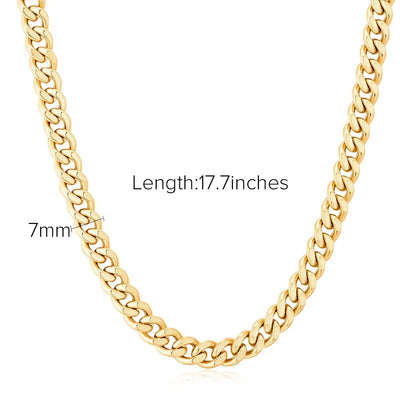 Chunky Necklace Double Snake Chain Necklace