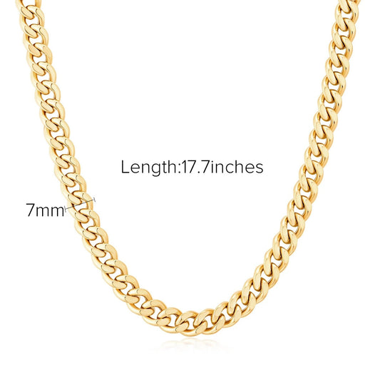 Chunky Necklace Double Snake Chain Necklace