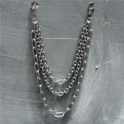 Male Female Hip Hop Pants Chain Waist Chain