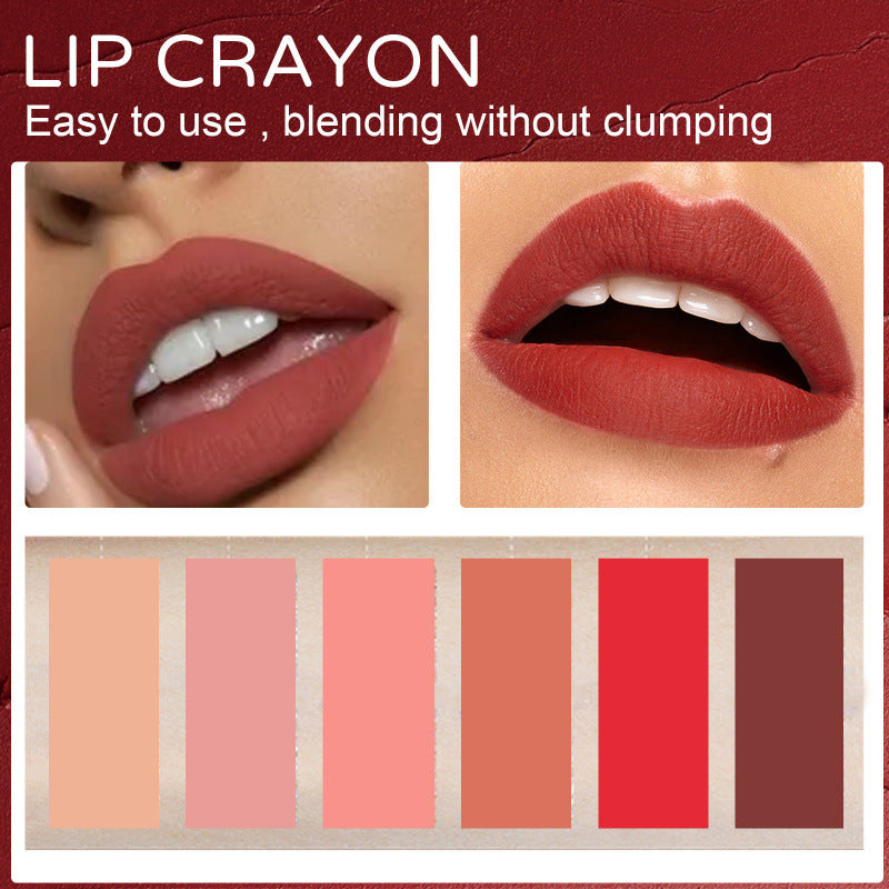 6-Color Matte Natural Lip Liner Set