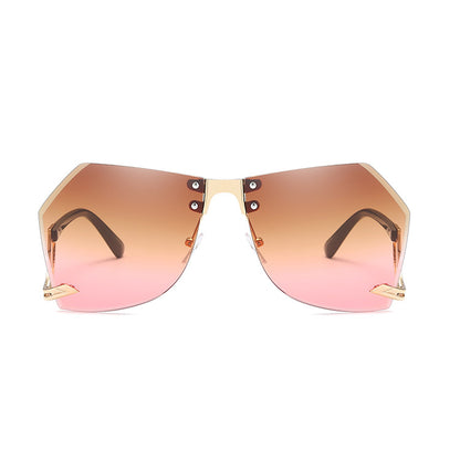 Irregular Rimless Sunglasses Women