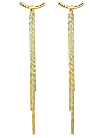 Golden tassel earrings long earrings