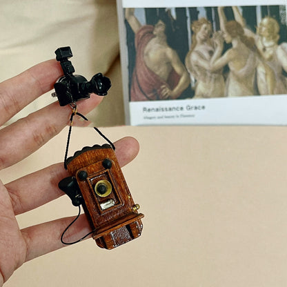 Funny Phone Camera Pendant Brooch
