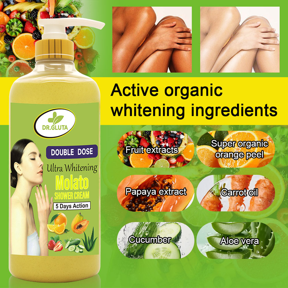 Molato Shower Gel Fruit Whitening Body Skin Care Anti-aging Ligtening Bath Wash