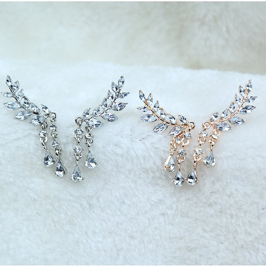 Geometric earrings long tassel earrings