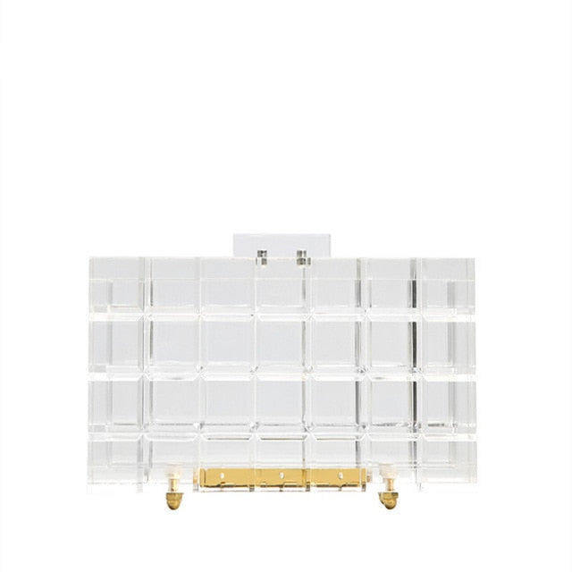 Acrylic transparent clutch