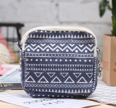 Canvas Coin Purse Cartoon Creative Cloth Storage Bag Sanitary Cotton Bag Aunt Bag Handheld Portable Women Wallet