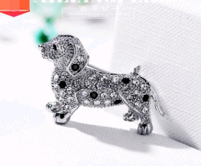 Full diamond cute cartoon animal brooch pin