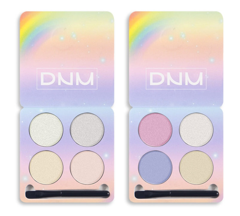 Four-color eye powder chameleon eye shadow set with brush