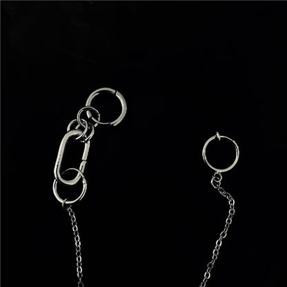 Personalized Earrings, Lip Chain, Nose Chain, Non-perforated Lip Ring, Ear Clip Earrings