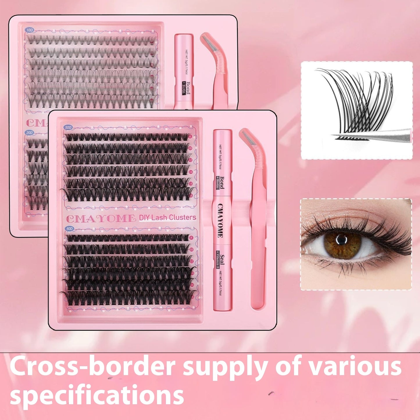DIY Single Cluster Individual False Eyelash False Eyelashes Natural Thick Mixed Split Type