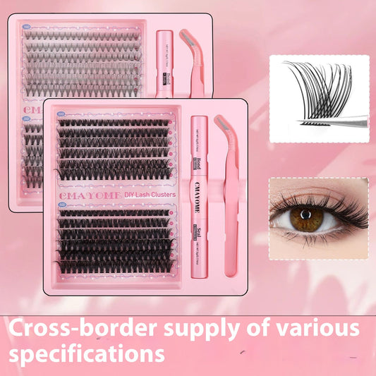 DIY Single Cluster Individual False Eyelash False Eyelashes Natural Thick Mixed Split Type