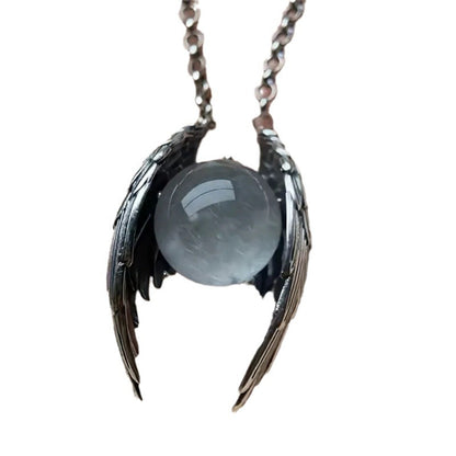 Vintage Ghost Crystal Pendant Necklace For Women