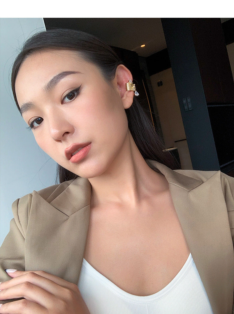 Ear Clip Personality Temperament Stud Earrings
