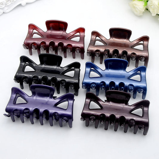 Dark Color Plastic Hairpin 7CM Wide Hairpin Small Hairclip Plastic Head Clip Plastic Ornament