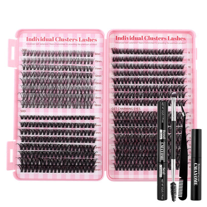 DIY Daily Natural Thick Segment Single Cluster False Eyelashes