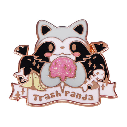Cute Cartoon Raccoon Brooch For Women