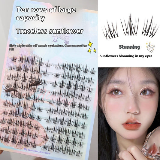 Ultra-fine Sheer Root Natural Segmented Comic Fairy Eyelashes