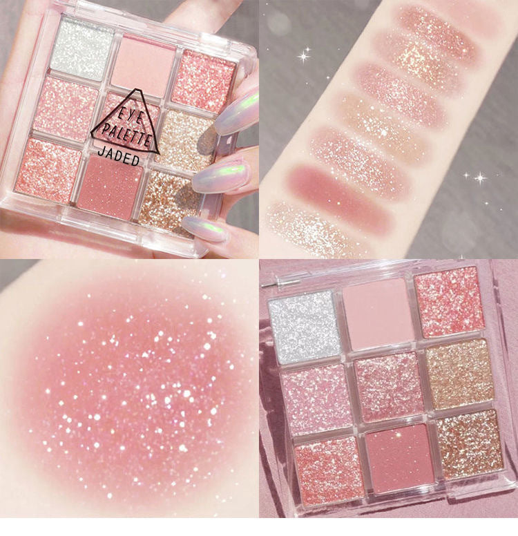 9 Colors Eye Shadow Plate Ins Super Hot Shimmer Matte