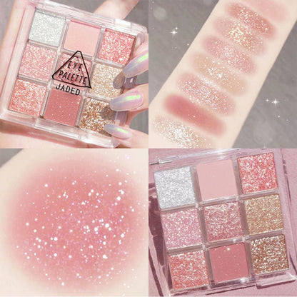 9 Colors Eye Shadow Plate Ins Super Hot Shimmer Matte