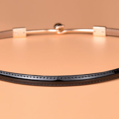 Bright Leather Fashion Korean Decorative Belt Women