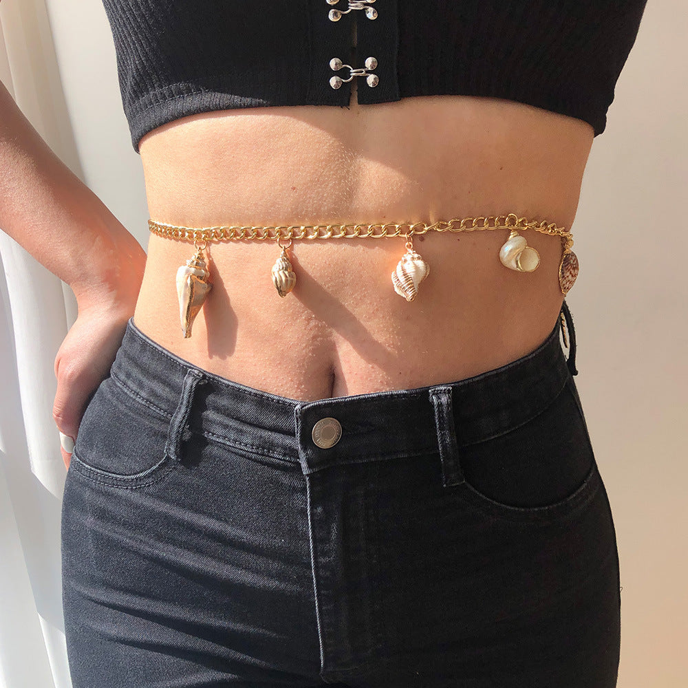 Fashion Personality Design Single-Layer Chain Waist Chain