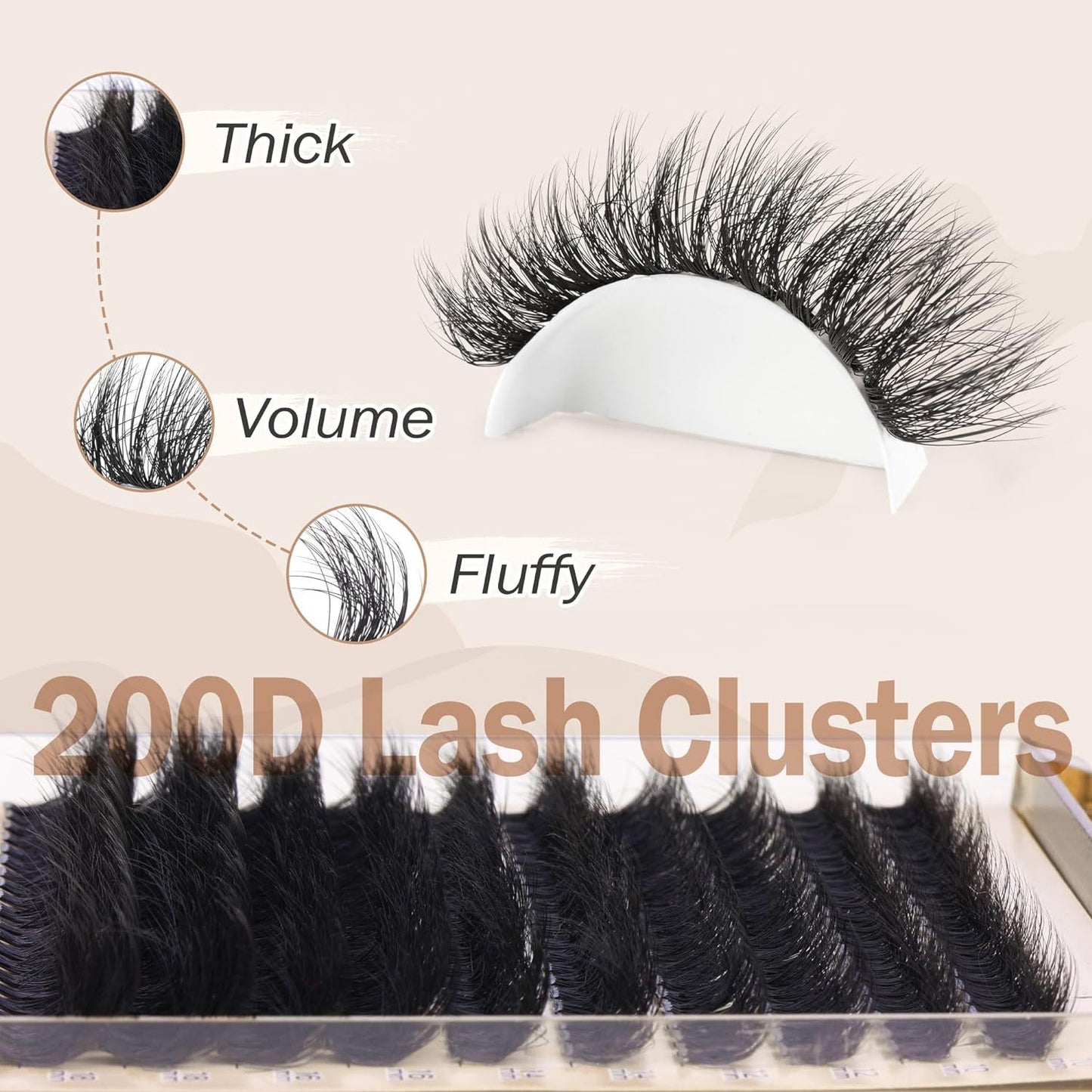 Fluffy Faux Mink Segmented Eyelashes