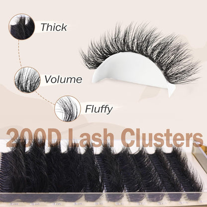 Fluffy Faux Mink Segmented Eyelashes