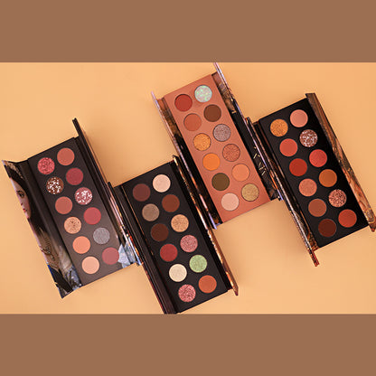 Matte Pearlescent Earth Color Waterproof Eyeshadow Three-dimensional Makeup