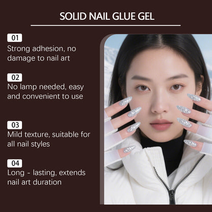 Solid Nail Glue Gel