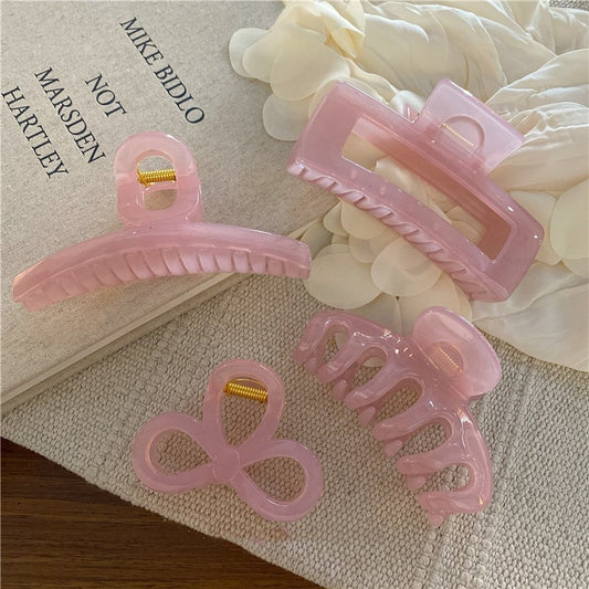 New Large Geometric Shark Clip Barrettes