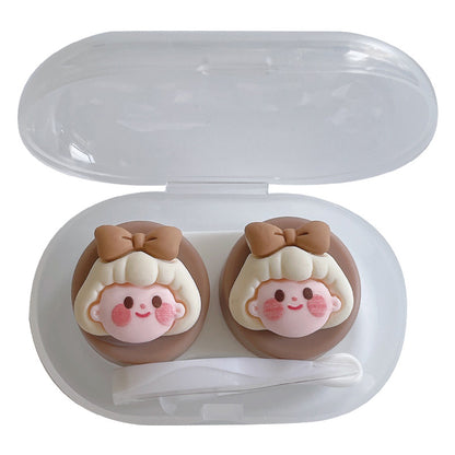3 Pack Colored Contact Lenses Case Compact And Portable Contact Lens Case