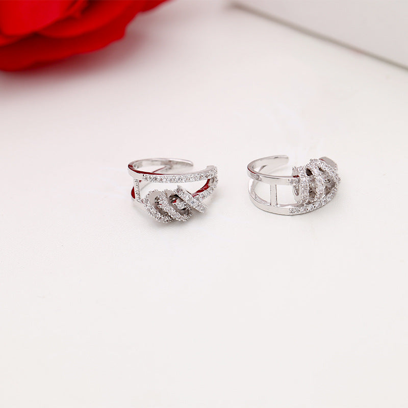 Female Simple No Pierced Zircon Ear Bone Clip Earrings