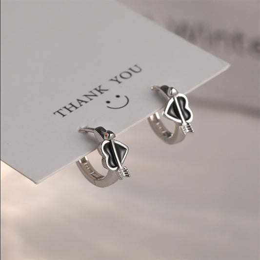Black Love Ear Clip Earrings