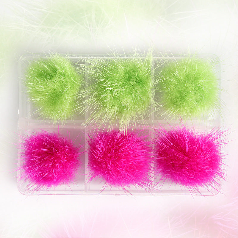 Nail Hair Ball Magnet Detachable Jewelry
