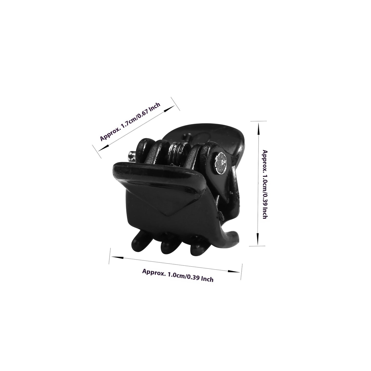 Matte Black Mini Claw Clip 1cm Female Bangs Small Hairclip Children's Broken Hair Braided Net Red Jewelry