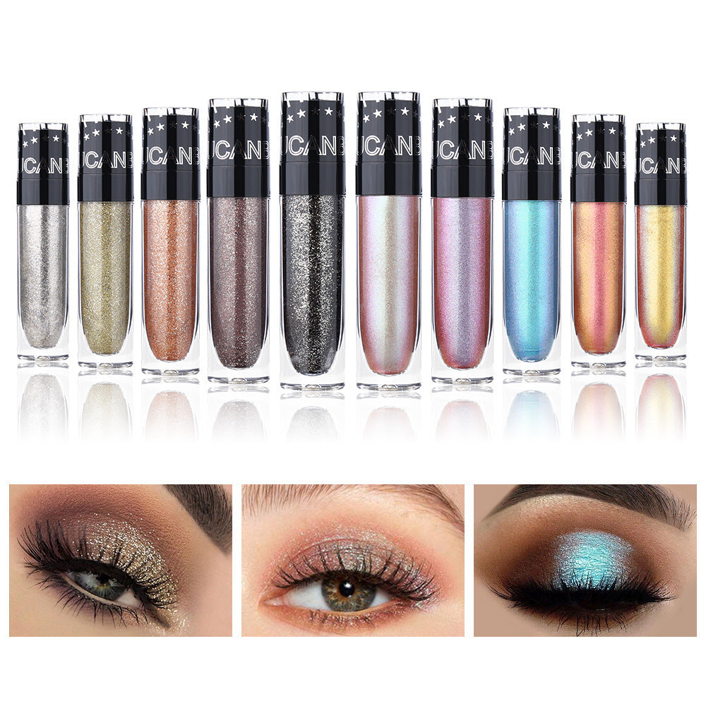Metal Pearlescent Liquid Eye Shadow Polarized Mermaid Color Crouching Silkworm Pen Set