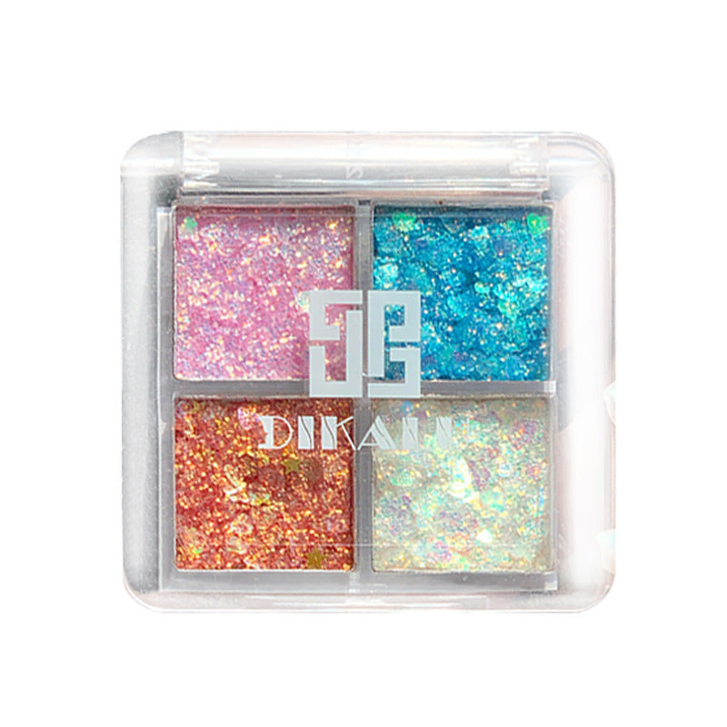 Women's Four-color Sequins Watch Show Makeup Super Flash Glue-free Eye Shadow