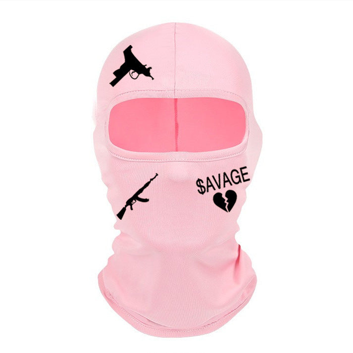 Outdoor Cycling Windproof Sun-proof And Breathable Neck Protection Heat Transfer Patch Printed Ice Silk Headgear