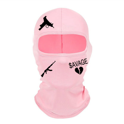 Outdoor Cycling Windproof Sun-proof And Breathable Neck Protection Heat Transfer Patch Printed Ice Silk Headgear