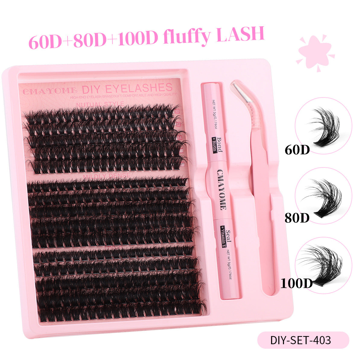 Segment Single Cluster DIY False Eyelashes Extension Suit