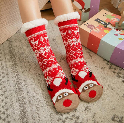 Warm and thick Plush sleeping socks