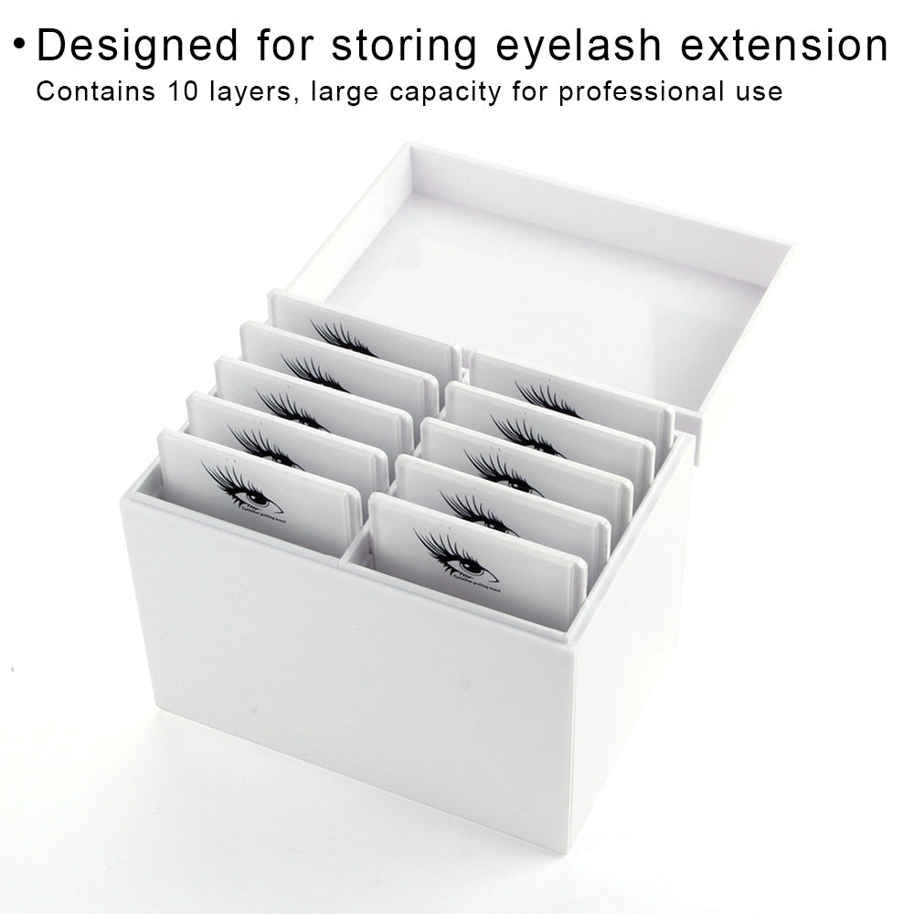 White Acrylic Eyelash Storage Box