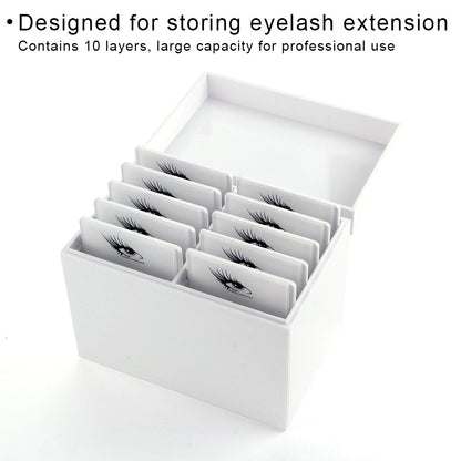 White Acrylic Eyelash Storage Box